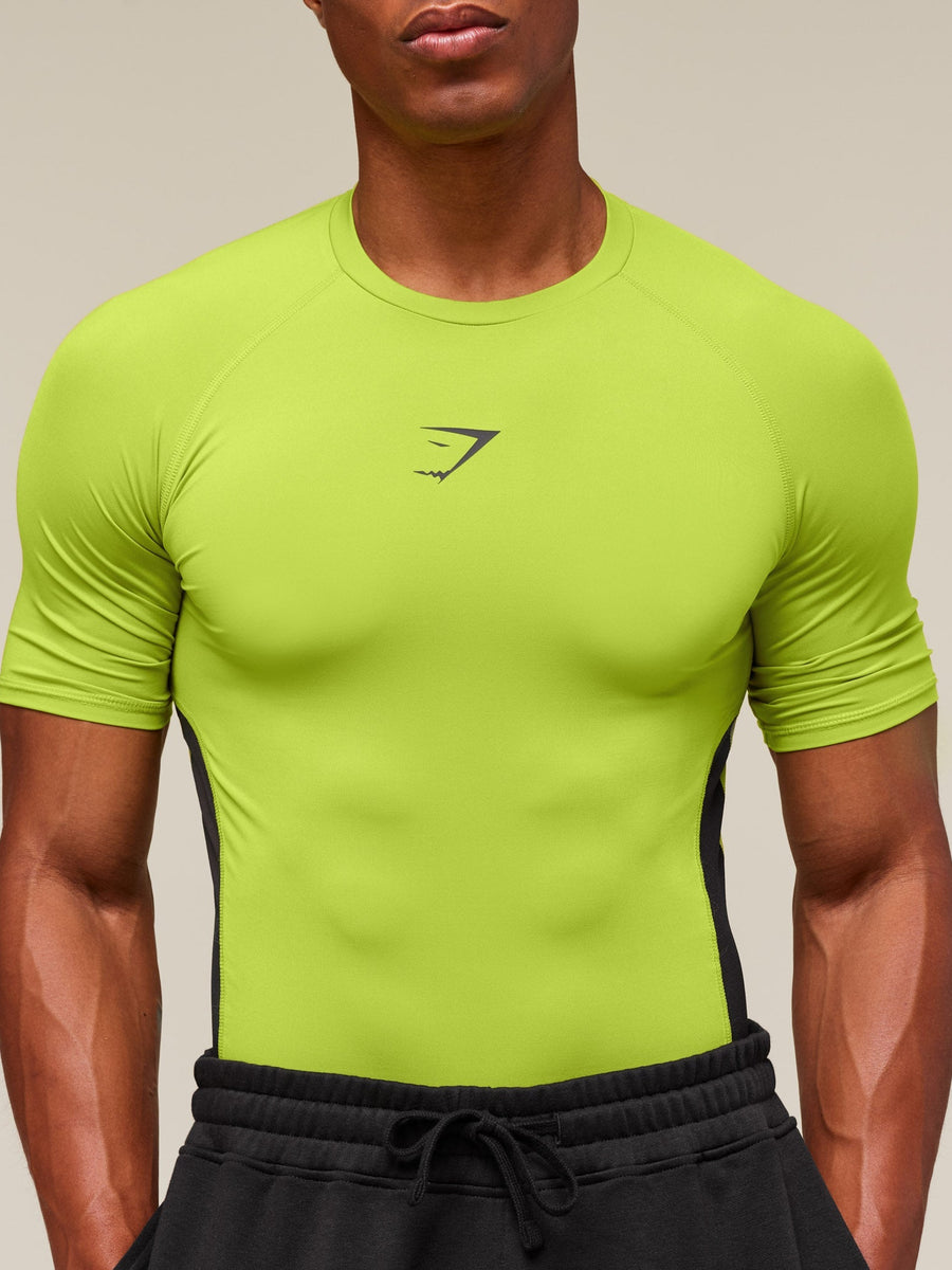 Gymshark Element Baselayer T-Shirt — Zest Green/Black — 5