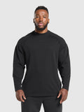 Gymshark Heavyweight Long Sleeve T-Shirt — Black — 1