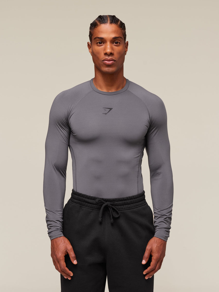 Gymshark Element Baselayer Long Sleeve T-Shirt — Dark Grey — 1