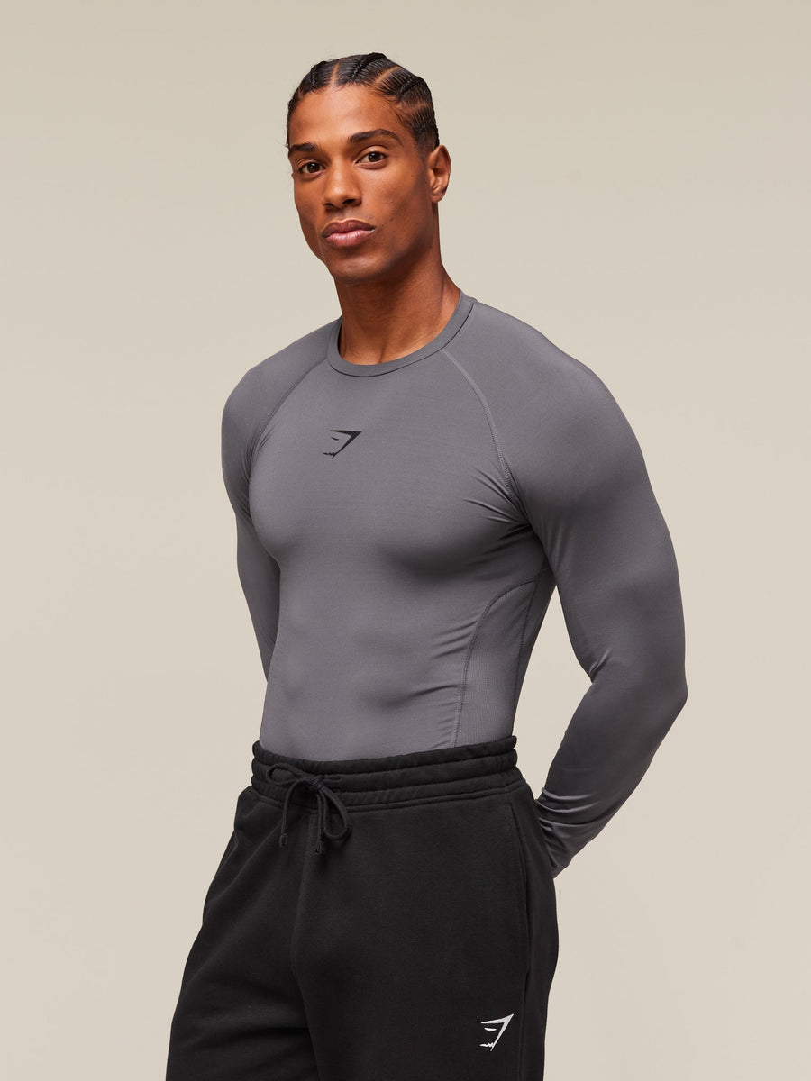Gymshark Element Baselayer Long Sleeve T-Shirt — Dark Grey — 4