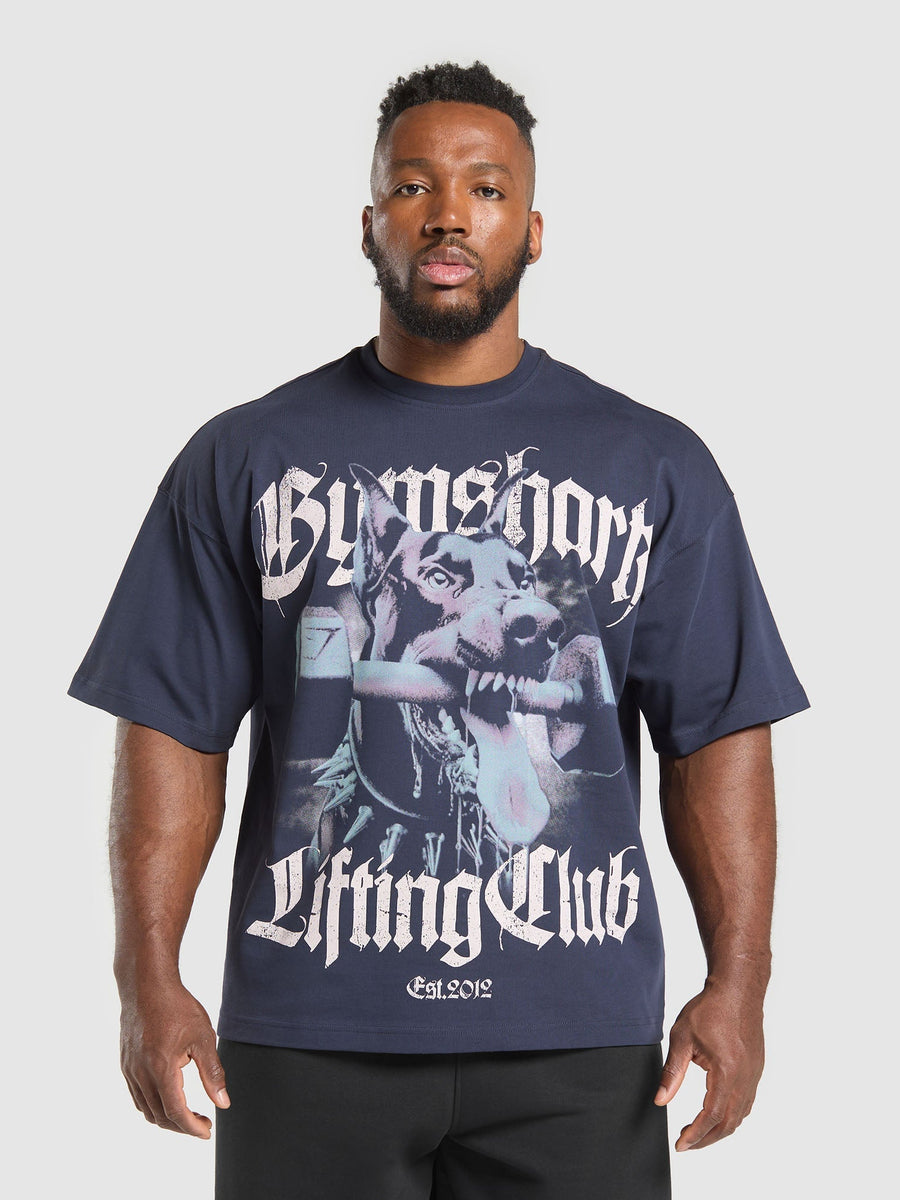 Gymshark Doberman Graphic T-Shirt — Heavy Blue — 1