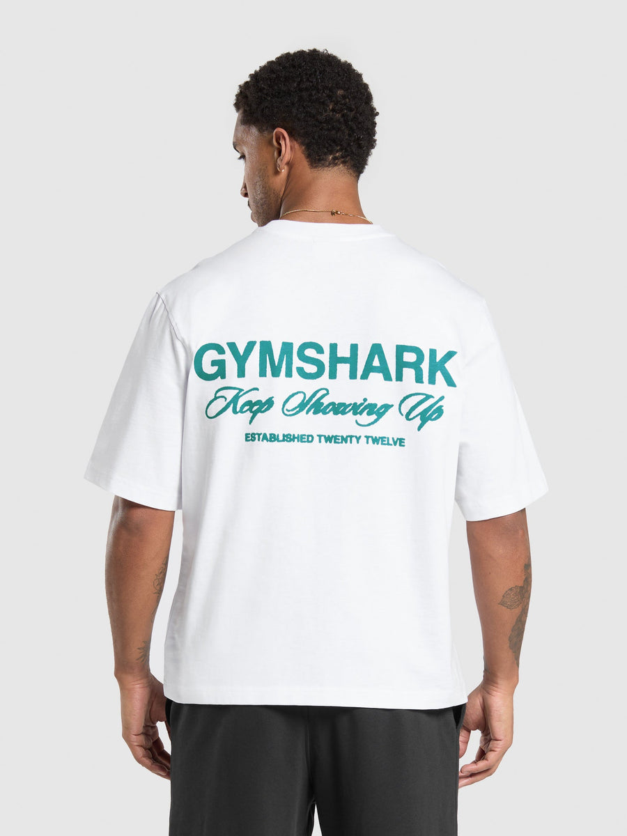 Gymshark EST 2012 T-Shirt — White — 1
