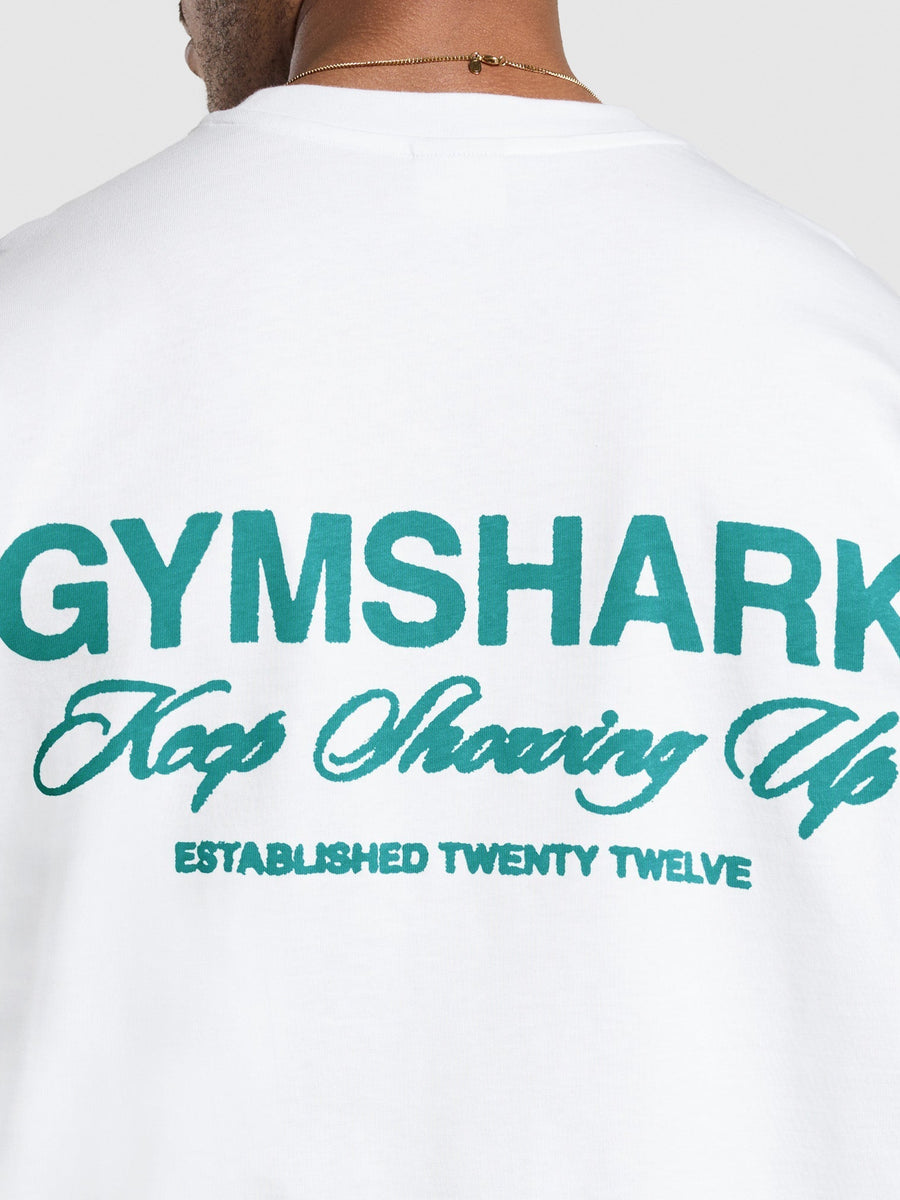 Gymshark EST 2012 T-Shirt — White — 5