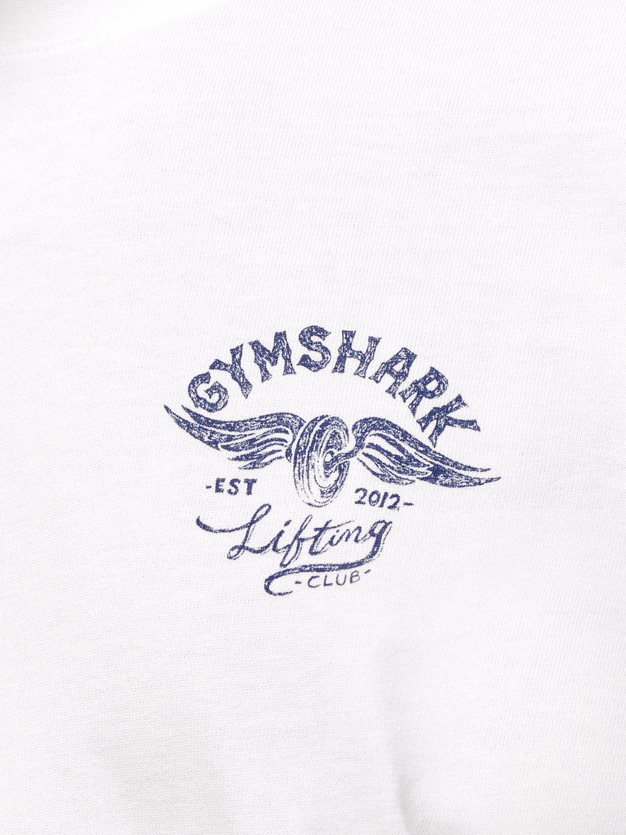 Gymshark Flying Weights T-Shirt — White — 6