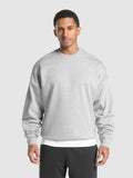 Gymshark Crest Oversized Crew — Light Grey Core Marl — 1