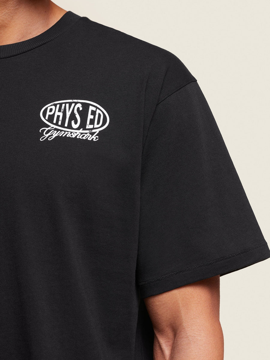 Gymshark Phys Ed T-Shirt — Black — 5
