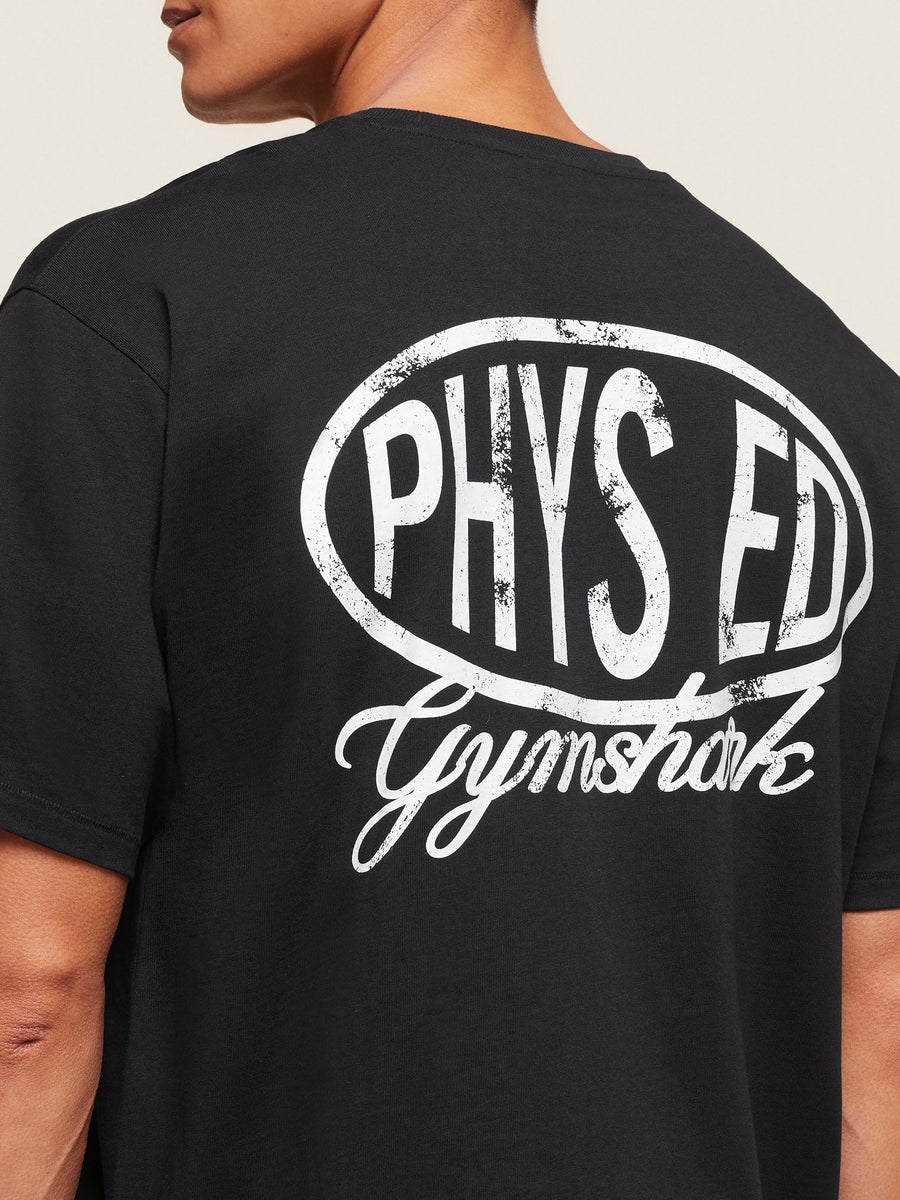 Gymshark Phys Ed T-Shirt — Black — 6