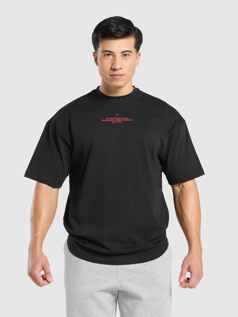 Gymshark Lifting Club Graphic T-Shirt — Black — 2