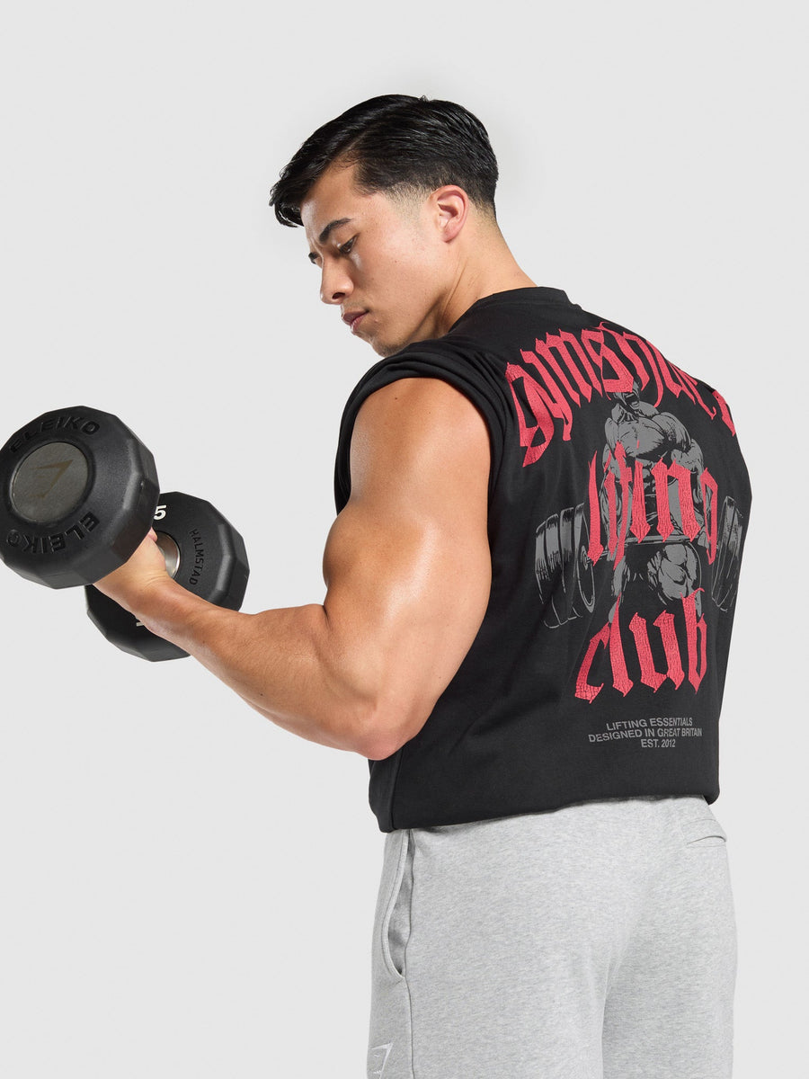Gymshark Lifting Club Graphic T-Shirt — Black — 7