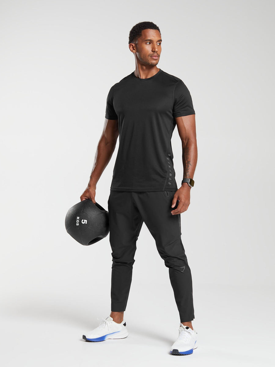 Gymshark Hybrid Woven Joggers — Black — 4