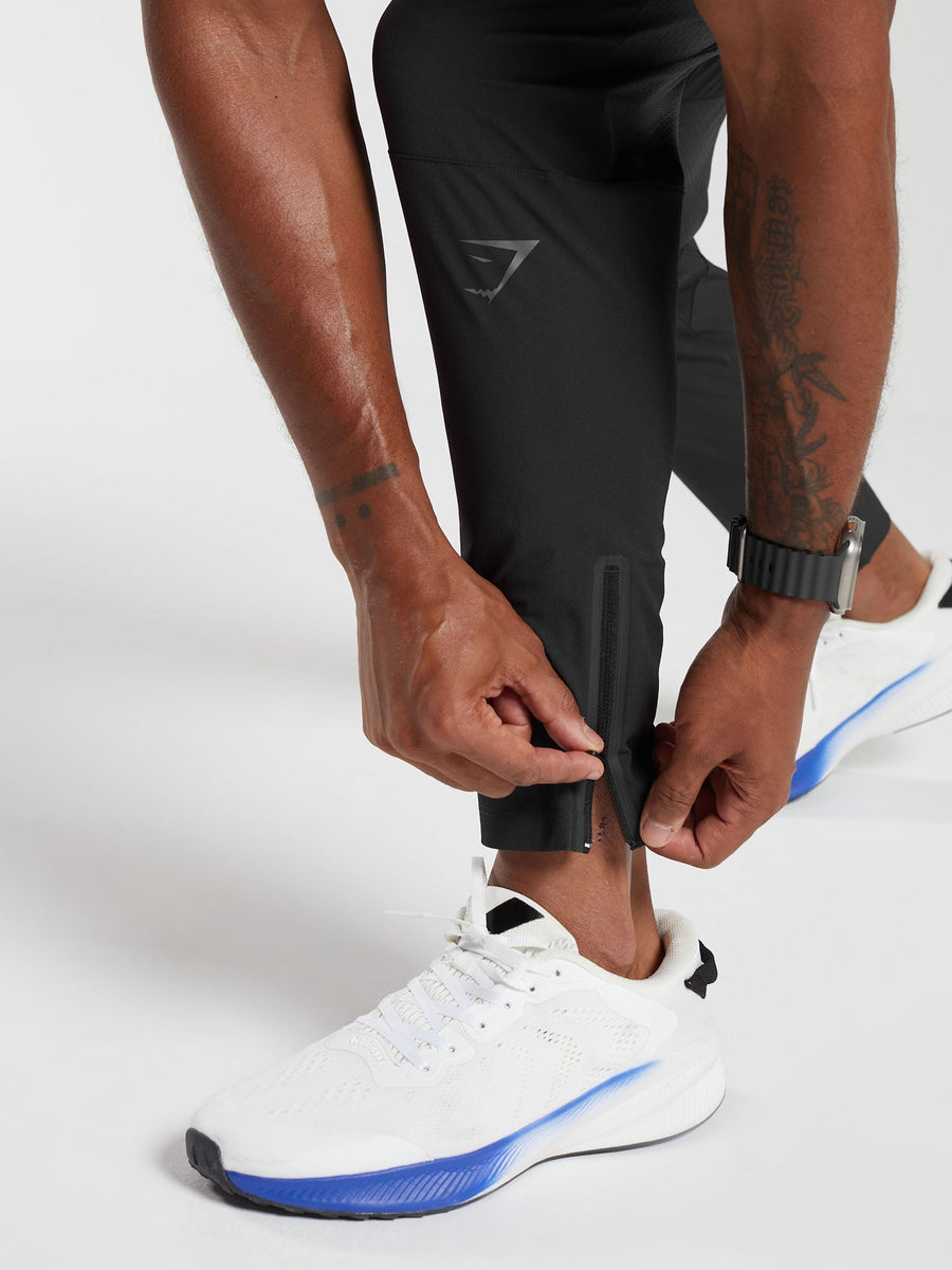 Gymshark Hybrid Woven Joggers — Black — 5