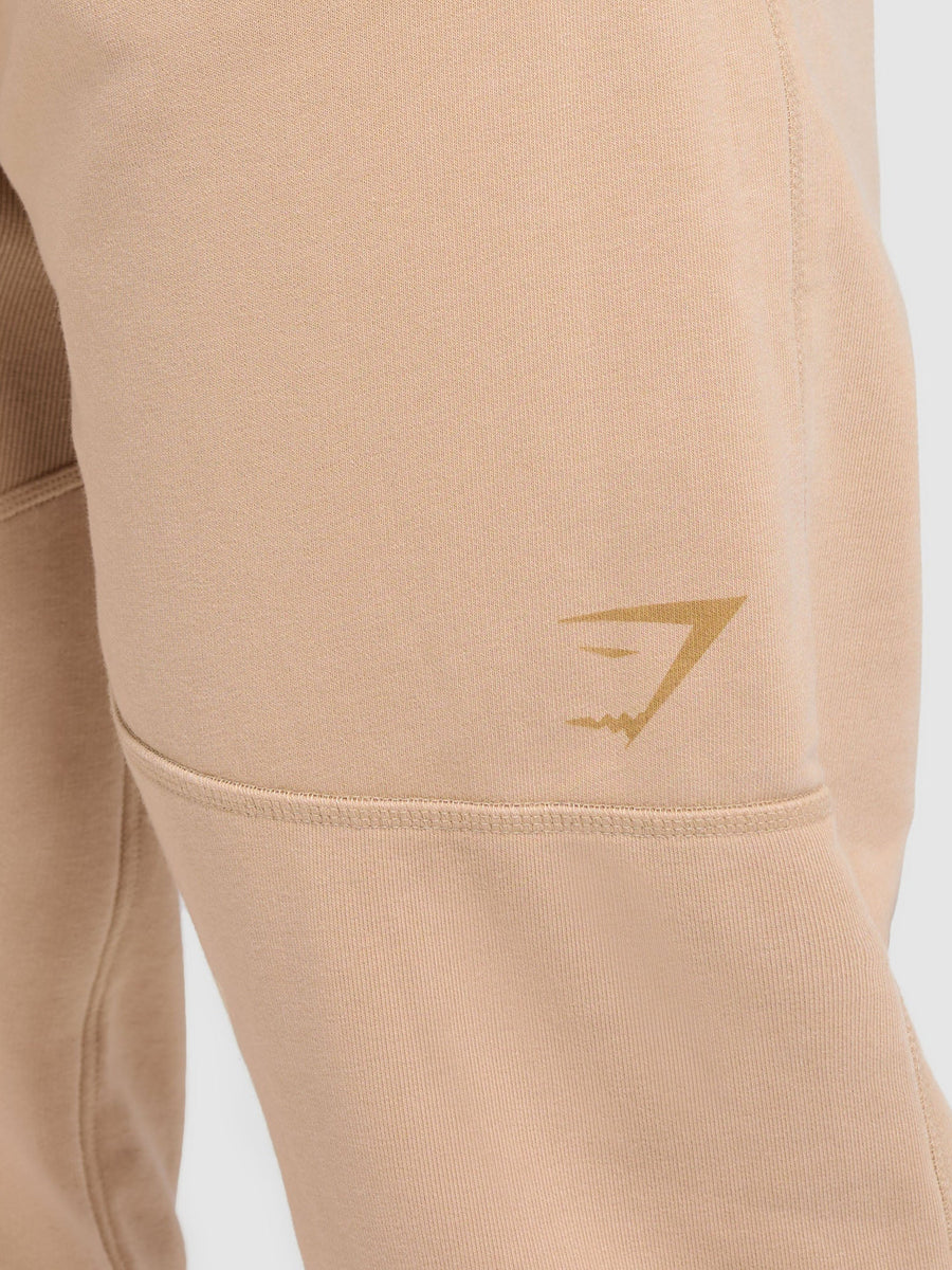 Gymshark Power Washed Jogger — Deep Fawn Brown/Acid Wash Small Ball — 6
