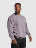 Gymshark Heritage Washed Crew — Fog Purple/Acid Wash Small Ball — 3