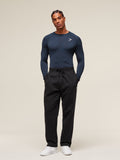 Gymshark Geo Seamless Long Sleeve T-Shirt — Navy/Heavy Blue — 2