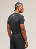 Gymshark Geo Seamless T-Shirt — Black/Charcoal Grey — 2