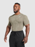 Gymshark Geo Seamless T-Shirt — Linen Brown/Camo Brown — 3