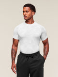 Gymshark Geo Seamless T-Shirt — White/Light Grey — 1