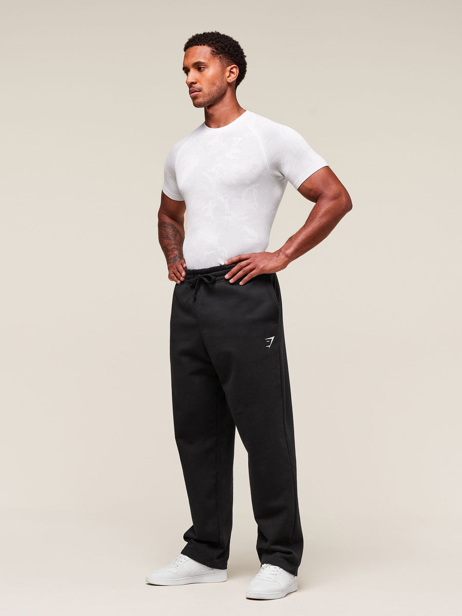 Gymshark Geo Seamless T-Shirt — White/Light Grey — 3