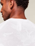 Gymshark Geo Seamless T-Shirt — White/Light Grey — 4