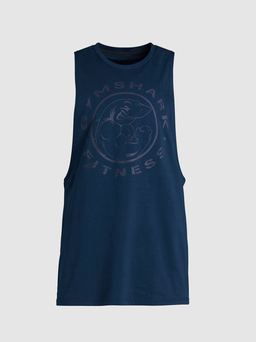 Gymshark Legacy Drop Arm Tank — Navy — 8