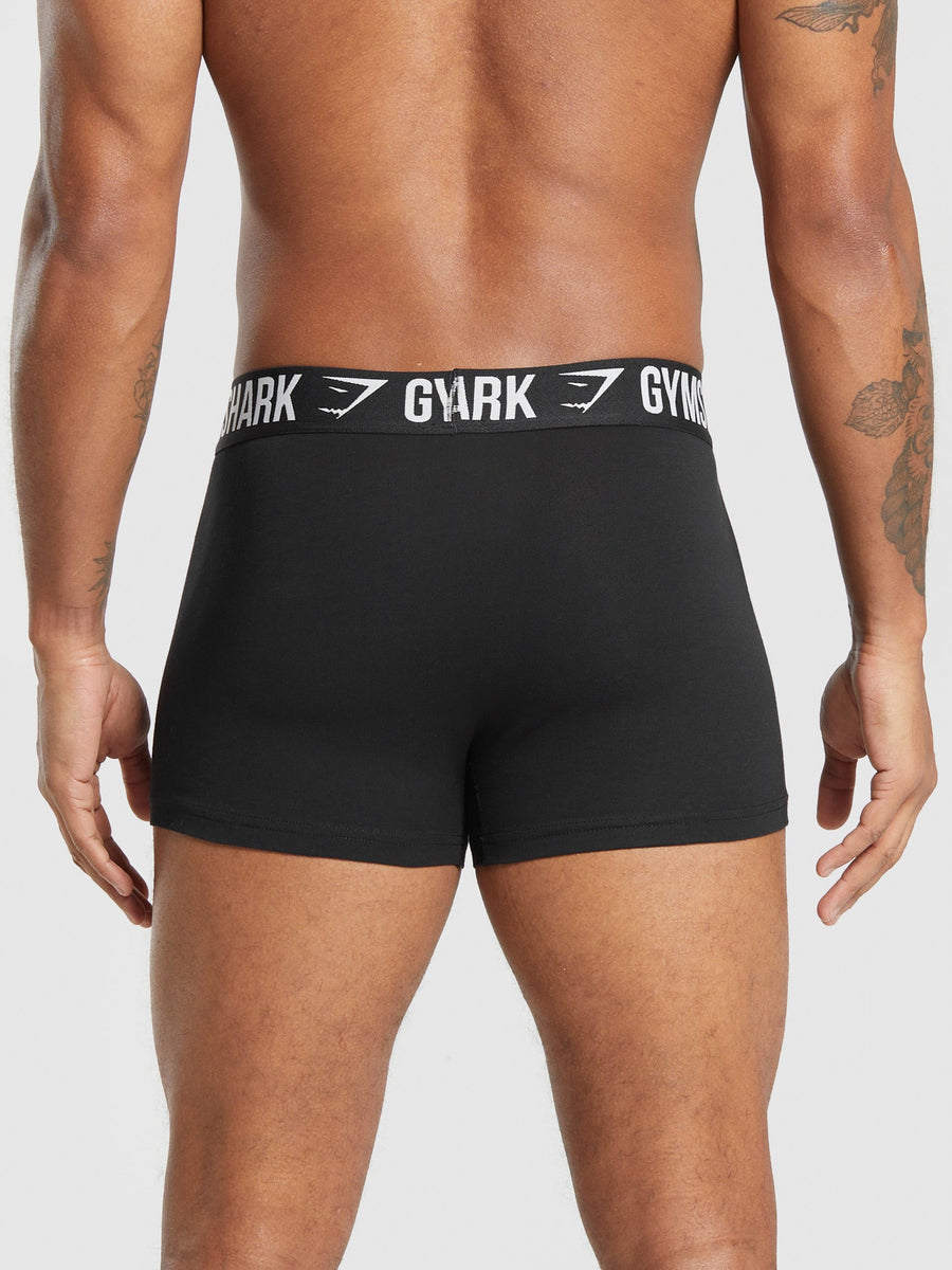Gymshark Boxer Brief 3PK — Black/Graphite Grey — 3