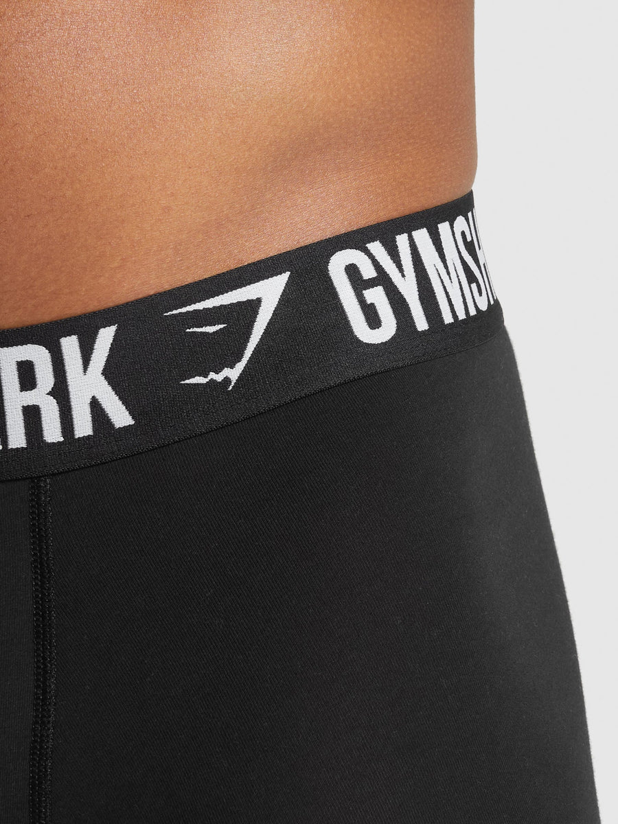 Gymshark Boxer Brief 3PK — Black/Graphite Grey — 6