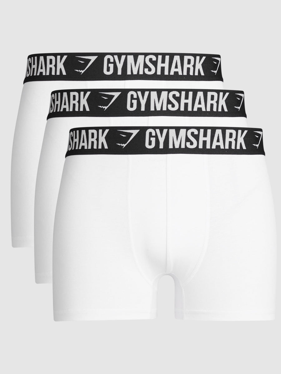 Gymshark Boxer Brief 3PK — White — 1
