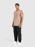 Gymshark Collegiate Shadow Washed Tank — Stone Pink/Stone Acid Wash — 4