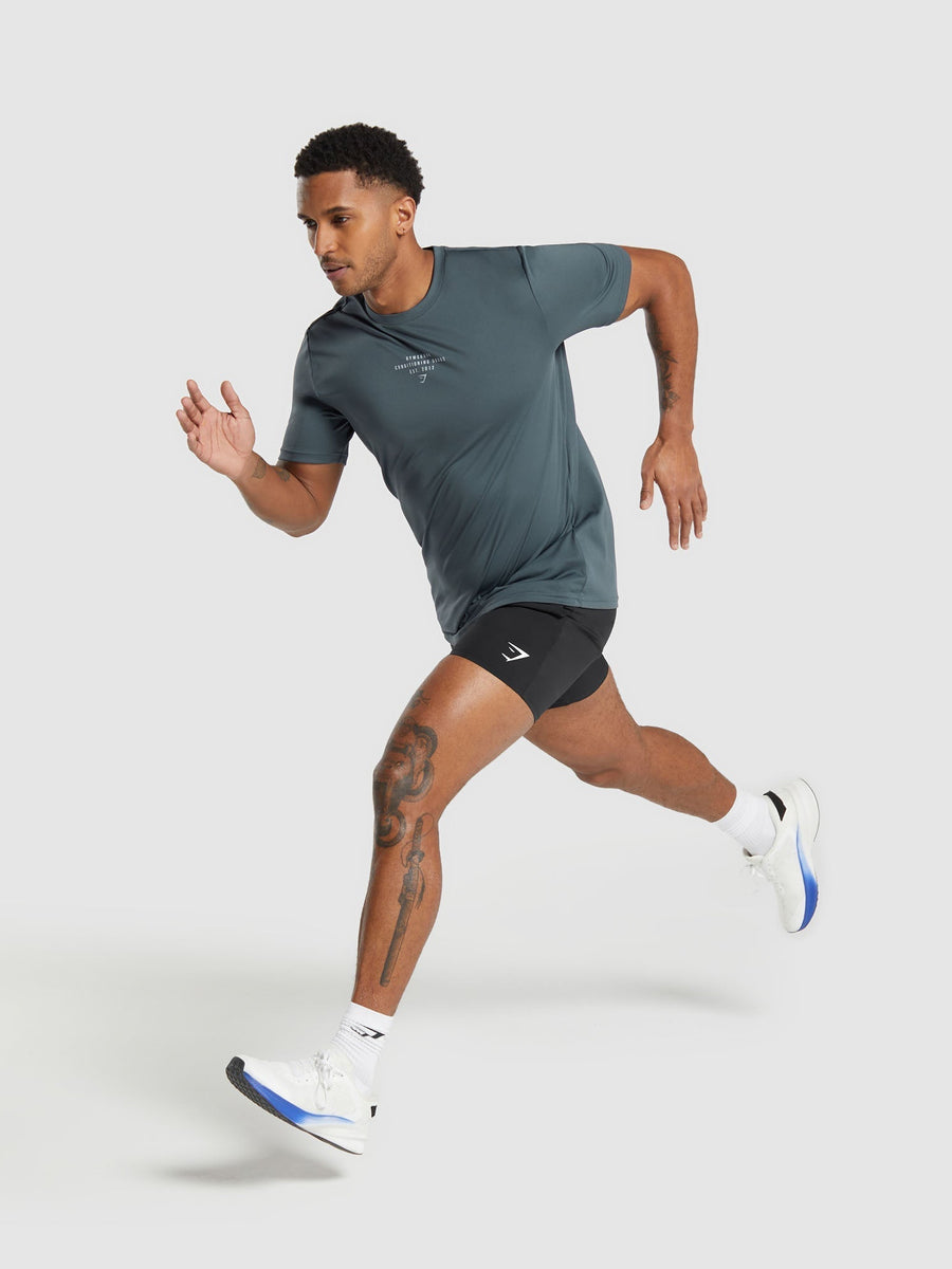 Gymshark Conditioning Goods T-Shirt — Titanium Blue — 4