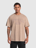 Gymshark Collegiate Shadow Washed T-Shirt — Stone Pink/Stone Acid Wash — 1