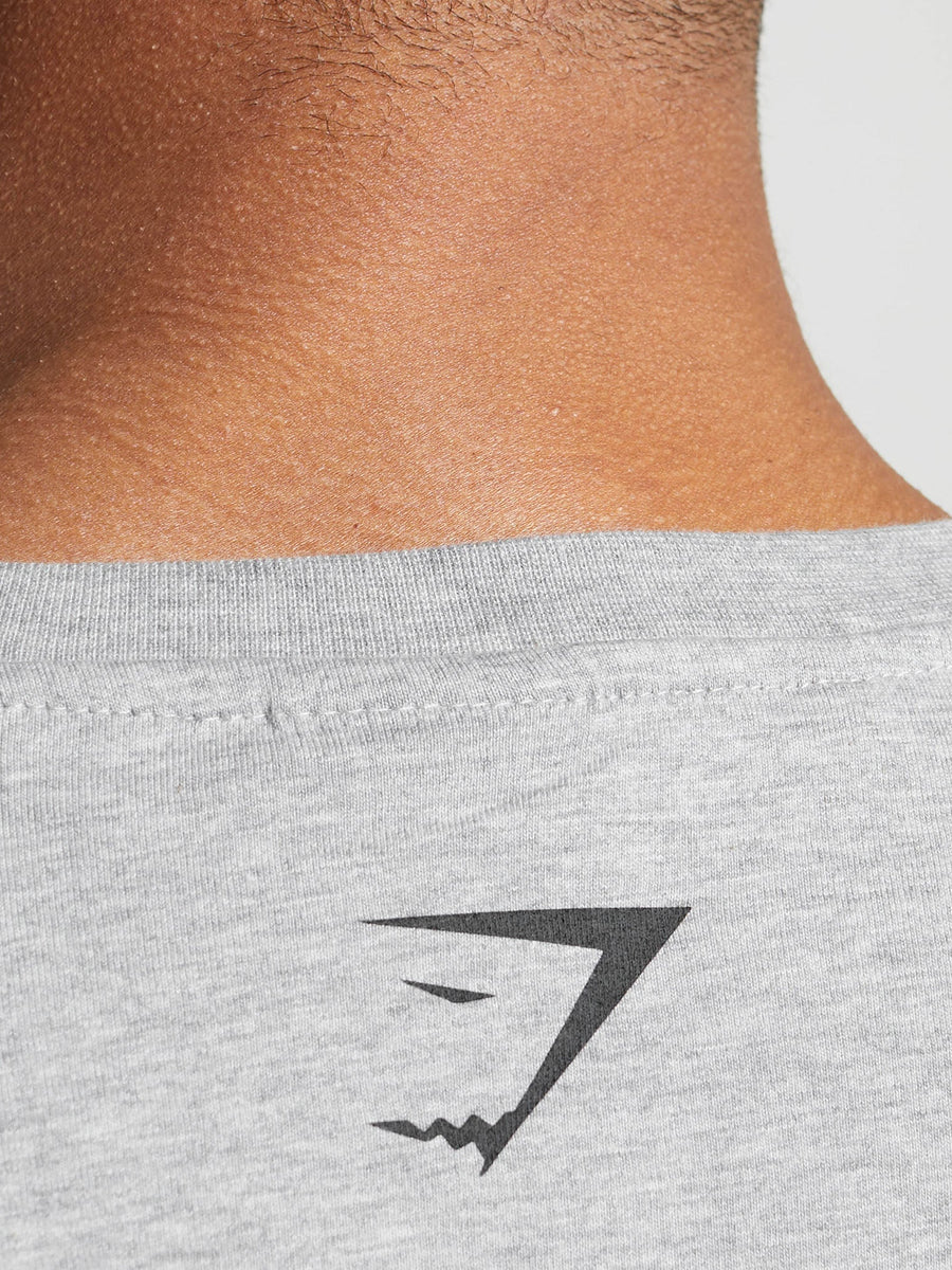 Gymshark Lifting Club T-Shirt — Light Grey Core Marl — 6