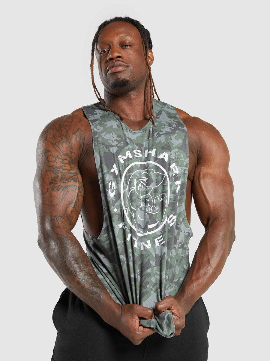 Gymshark Legacy Drop Arm Tank — Unit Green — 6