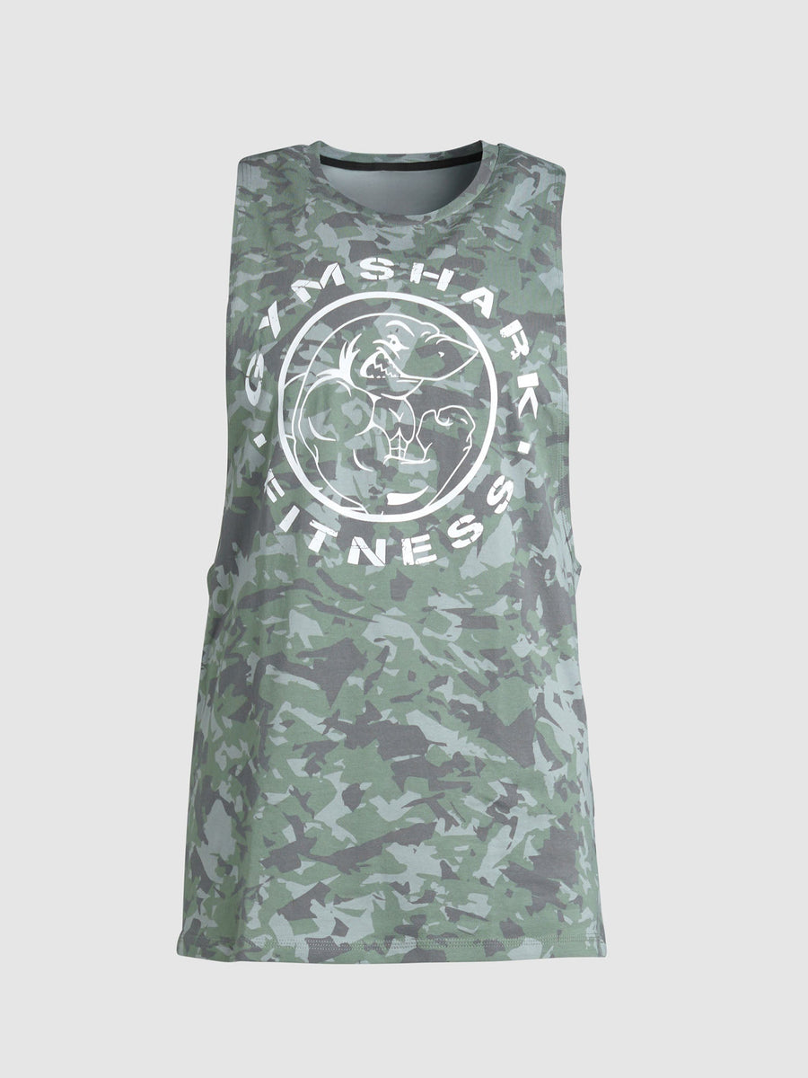 Gymshark Legacy Drop Arm Tank — Unit Green — 7