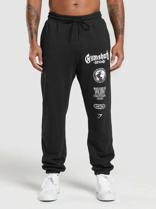 Gymshark Global Lifting Oversized Joggers — Black