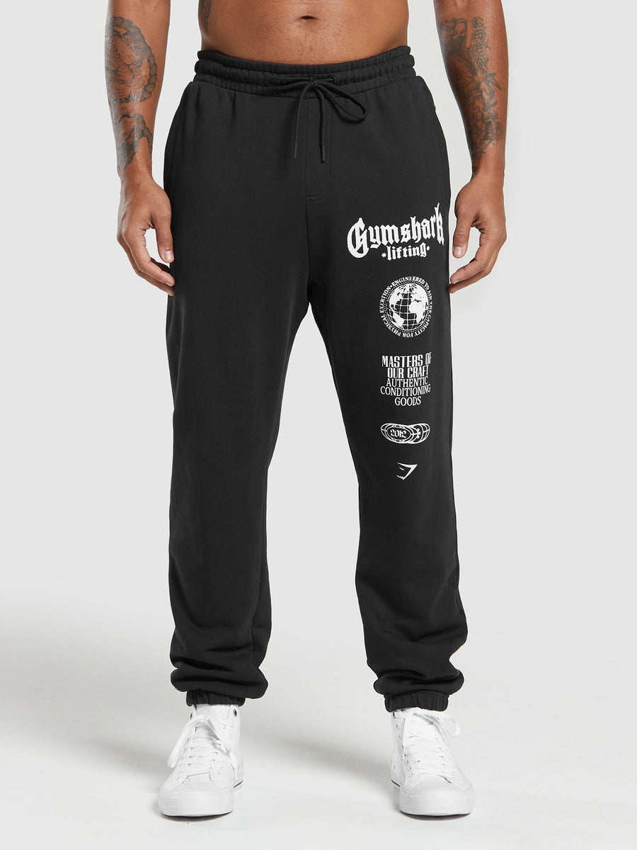Gymshark Global Lifting Oversized Joggers — Black — 1