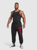 Gymshark Global Lifting Oversized Joggers — Black/Conditioning Red — 4