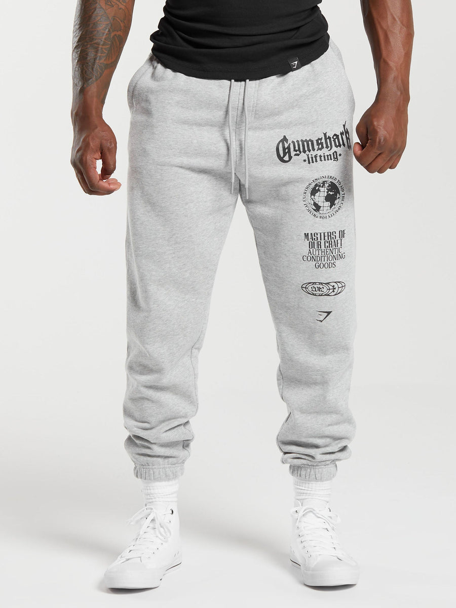 Gymshark Global Lifting Oversized Joggers — Light Grey Core Marl — 2