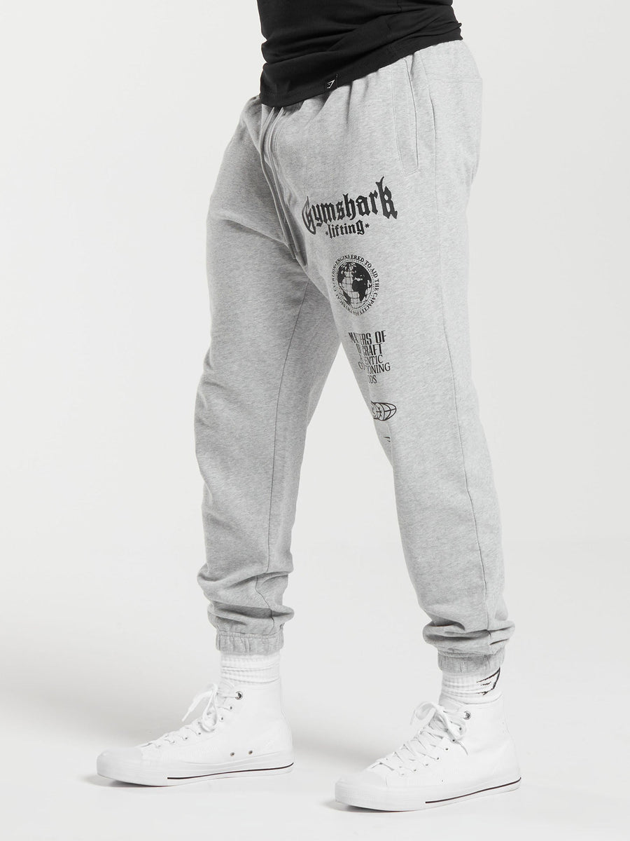 Gymshark Global Lifting Oversized Joggers — Light Grey Core Marl — 1