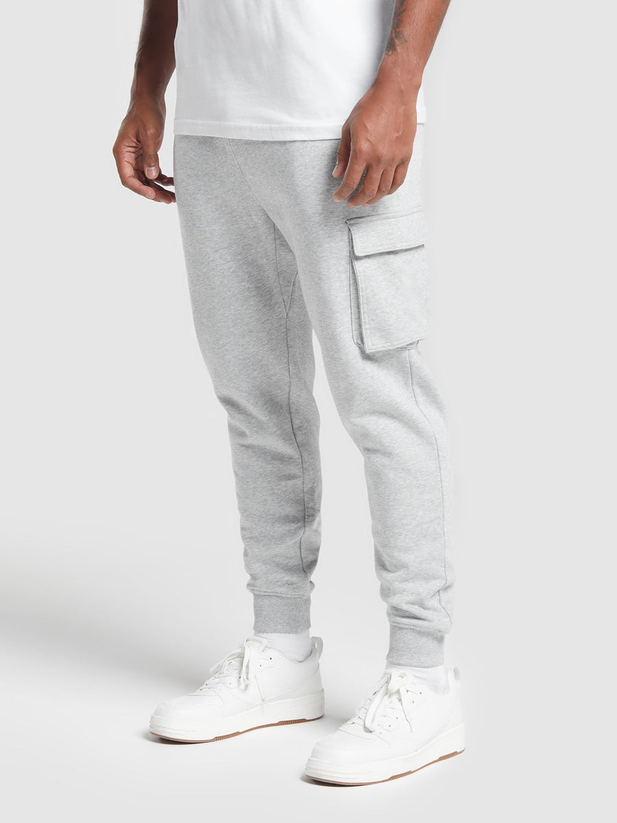 Gymshark Crest Cargo Jogger — Light Grey Core Marl — 1