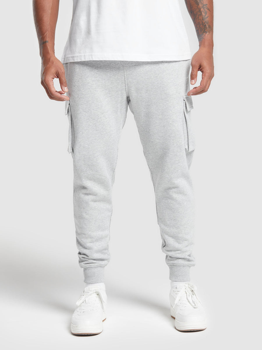 Gymshark Crest Cargo Jogger — Light Grey Core Marl — 2