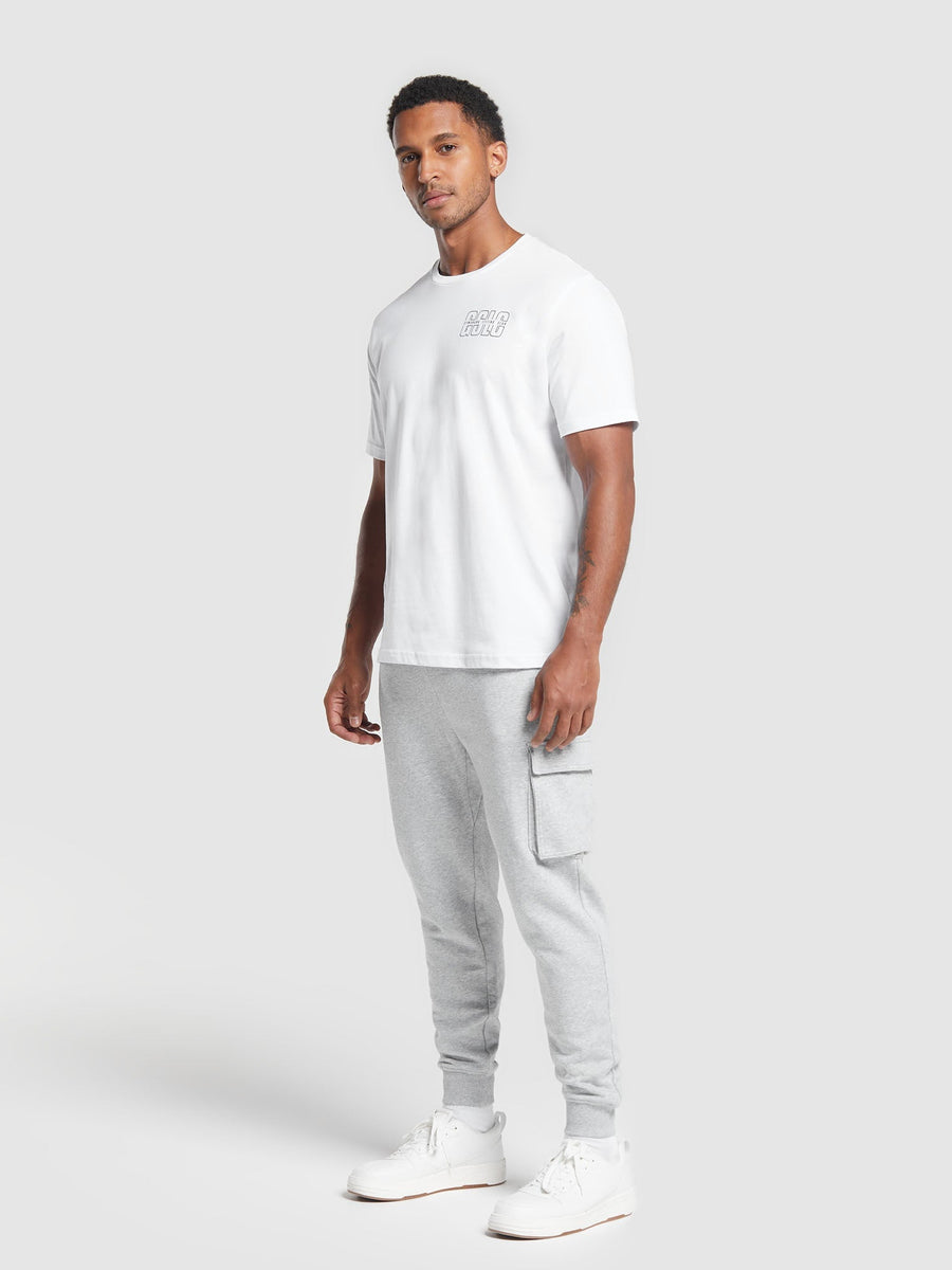 Gymshark Crest Cargo Jogger — Light Grey Core Marl — 4