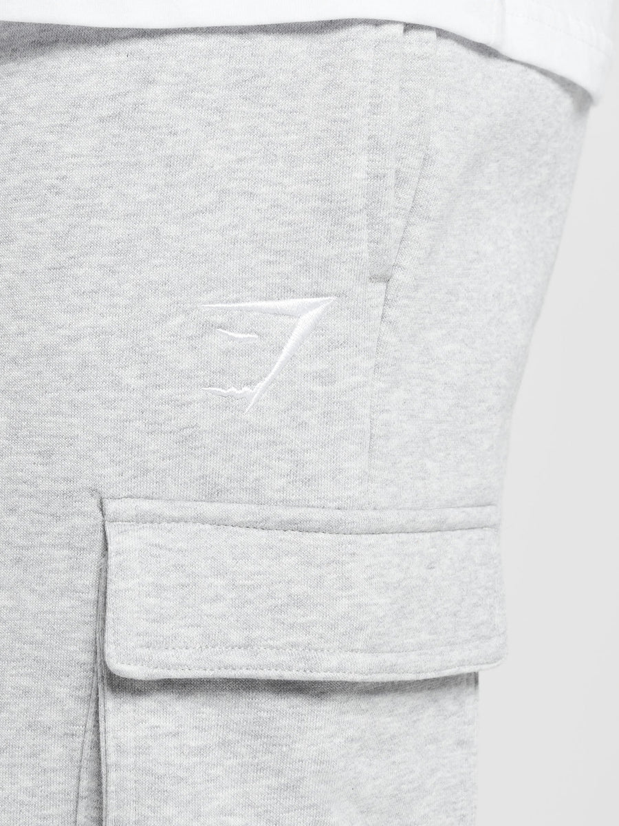 Gymshark Crest Cargo Jogger — Light Grey Core Marl — 6