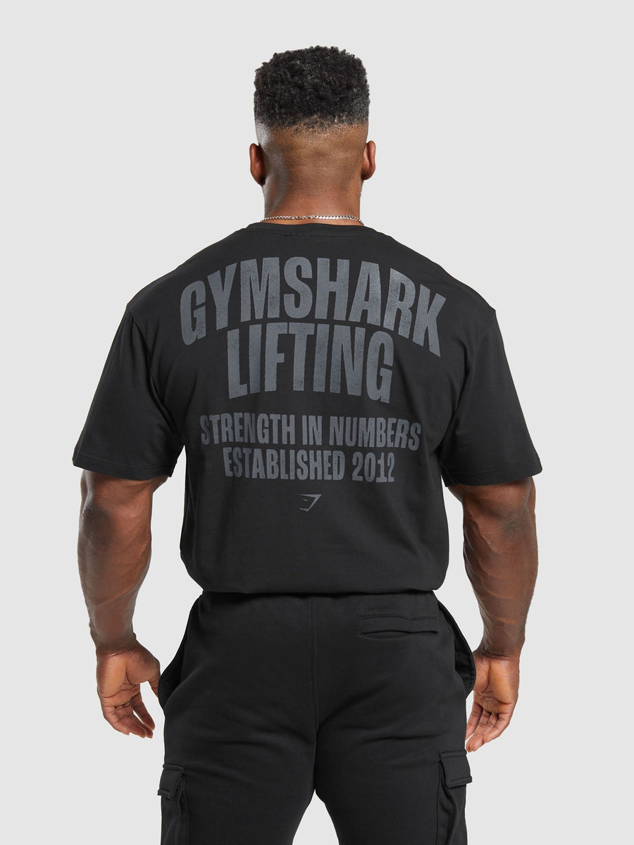 Gymshark Lifting SS T-Shirt — Black — 1