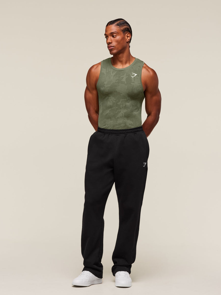 Gymshark Geo Seamless Tank — Core Olive/Deep Olive Green — 6