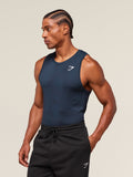 Gymshark Geo Seamless Tank — Navy/Heavy Blue — 2