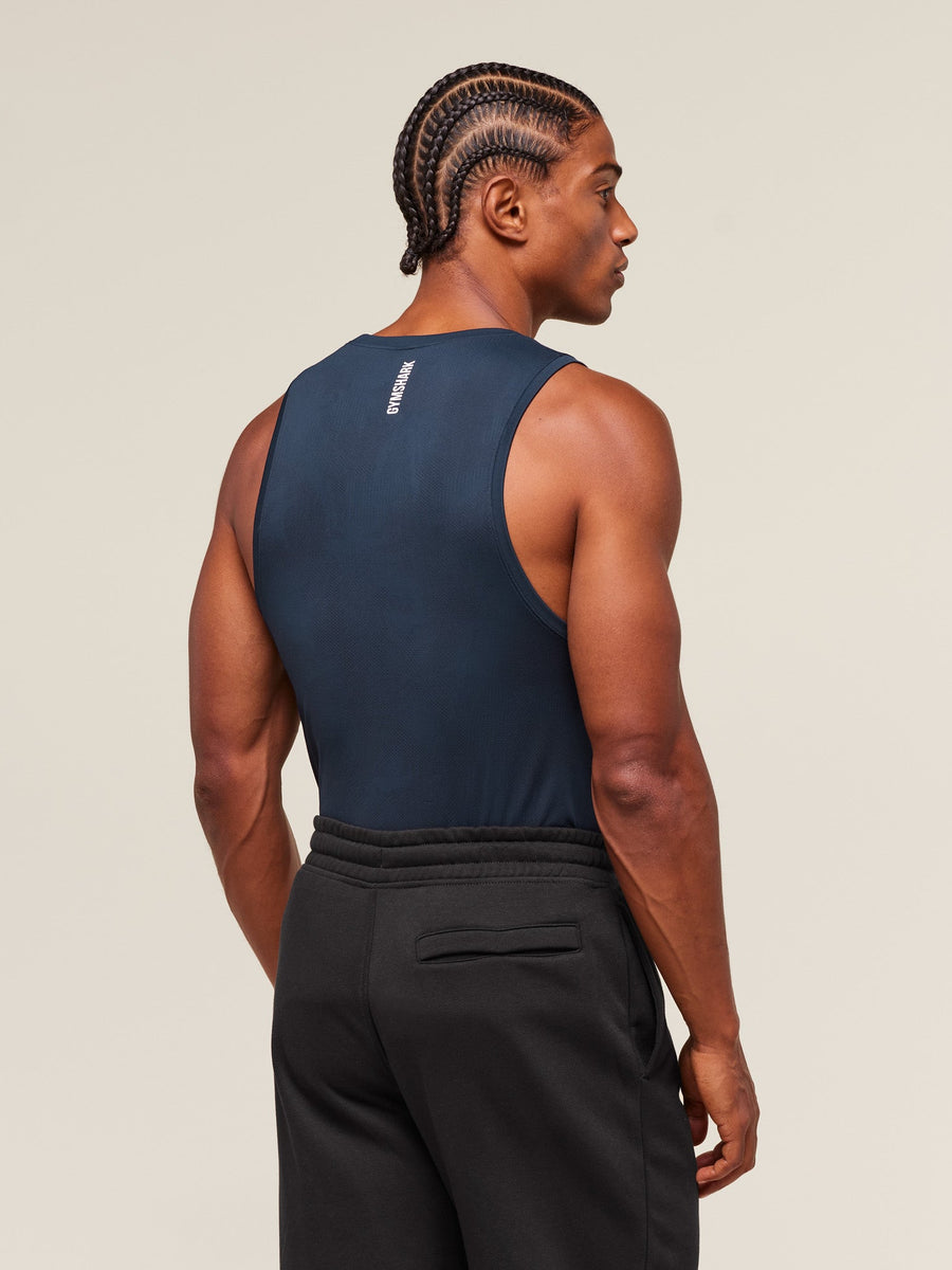 Gymshark Geo Seamless Tank — Navy/Heavy Blue — 3