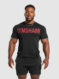 Gymshark Impact T-Shirt — Black/Vivid Red — 1