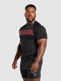 Gymshark Impact T-Shirt — Black/Vivid Red — 3