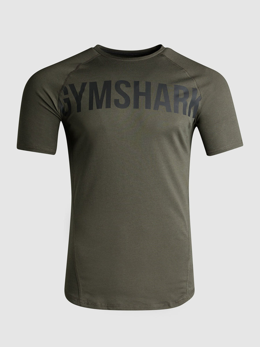Gymshark Impact SS Muscle T-Shirt — Strength Green — 6