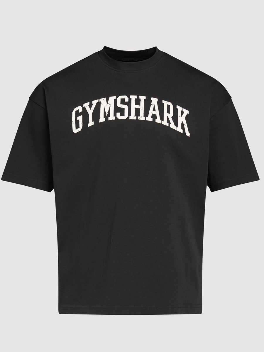 Gymshark Collegiate T-Shirt — Black — 2